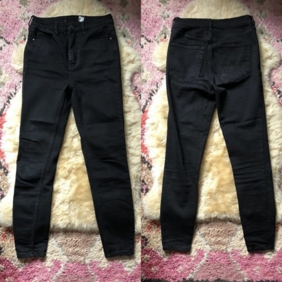 Free People Cyndi High Rise Skinny Jeans Black - Picture 3 of 7